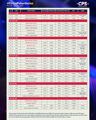 Poker Circusserie_programma 2